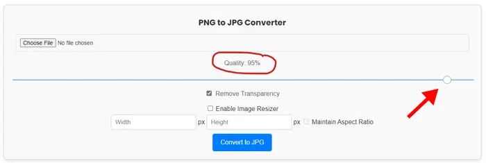 png to jpg compression quality